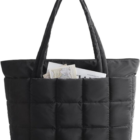 Expandable Nylon Tote Bag Women 22-28L Water-Resistant Travel Gym - Picture 1 of 7
